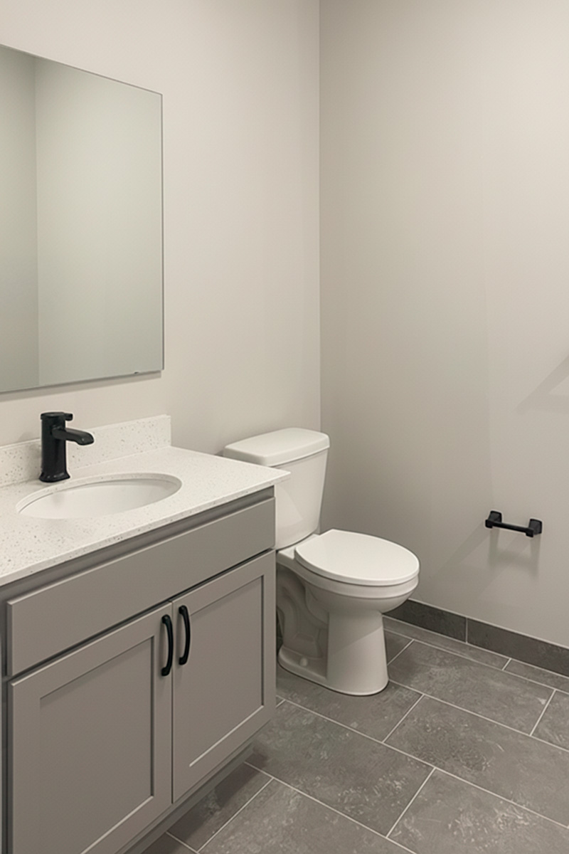 Bathroom, vanity and toilet